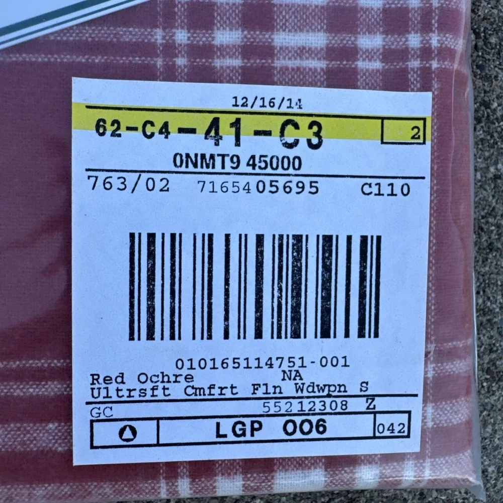 L.L.Bean Ultrasoft Comfort Flannel Bedding Standard Pillow Shams Red Cabin Plaid